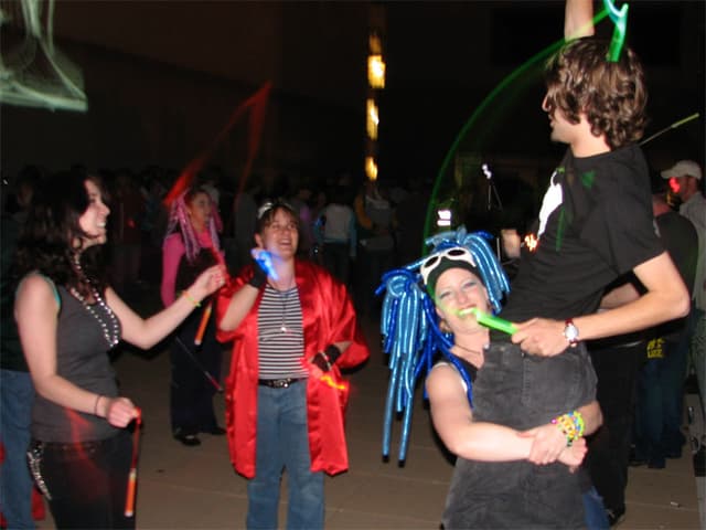 Random ravers on patio