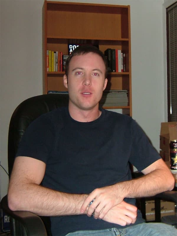 Allen in  his captain's chair