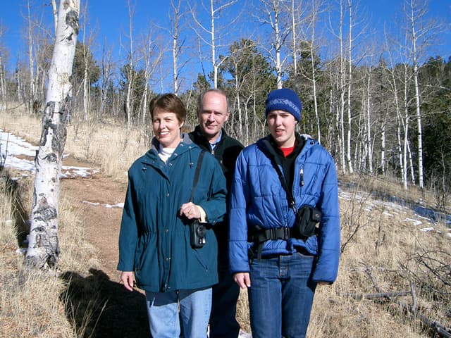 Family on hike