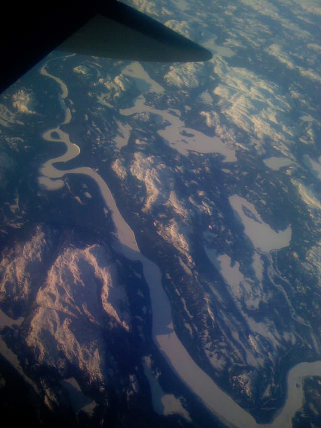 Somewhere over Canada