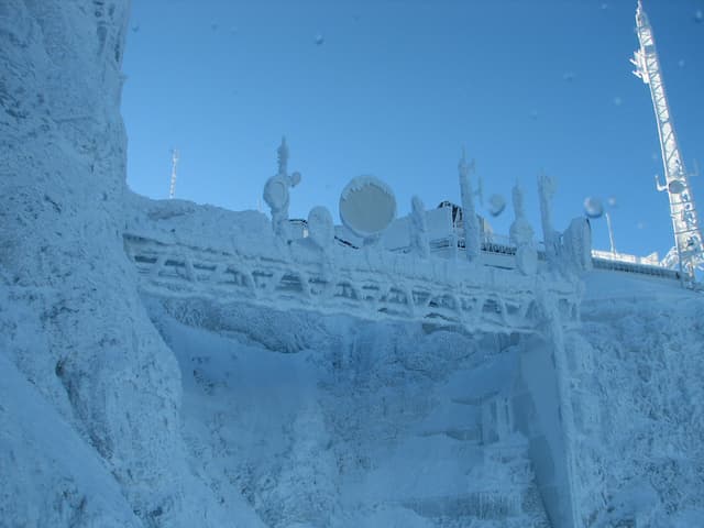 Surreal ice at summit