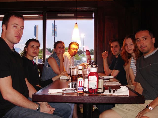 Dinner at Fridays after the beach