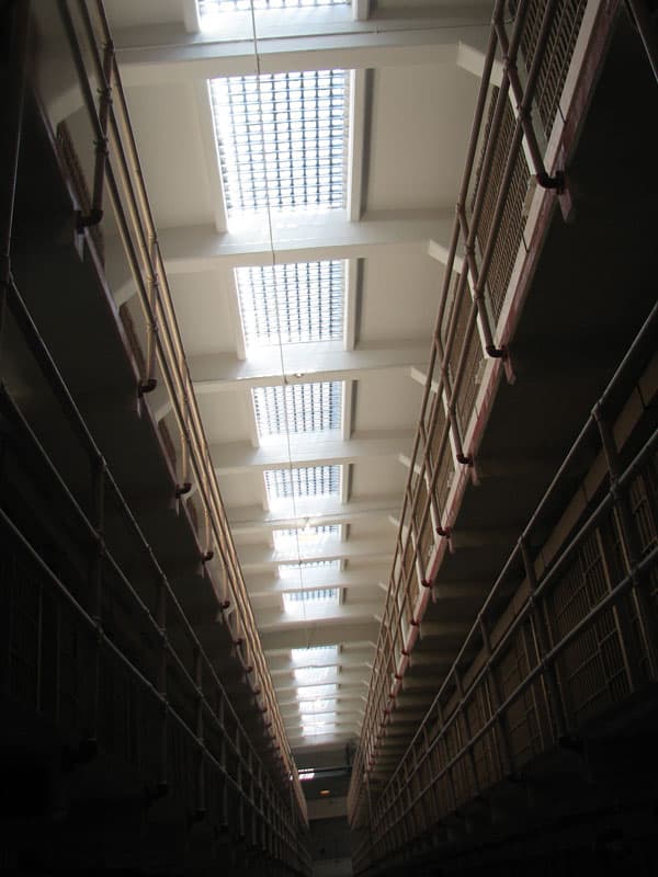 Cell block ceiling