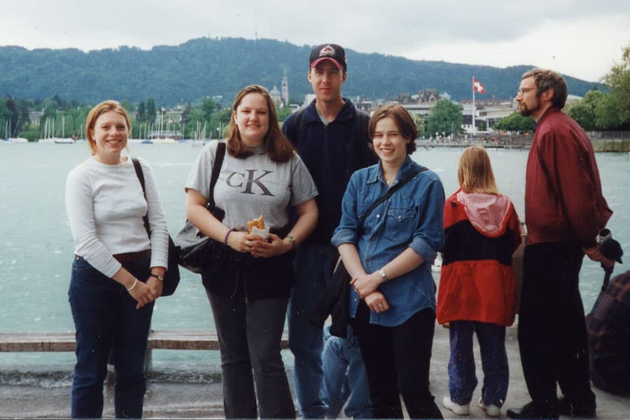 Rhiannon, Clare, Allen, and Helga in Zurich