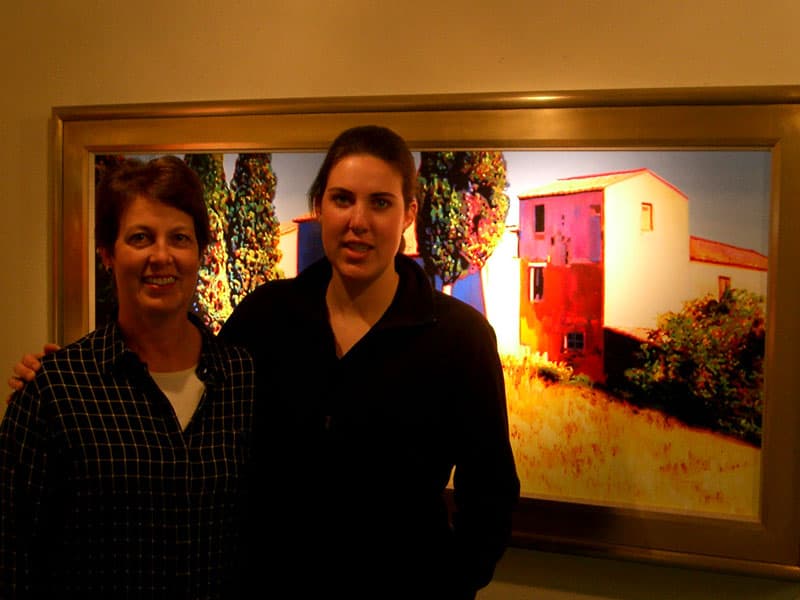Mom and Anna at gallery