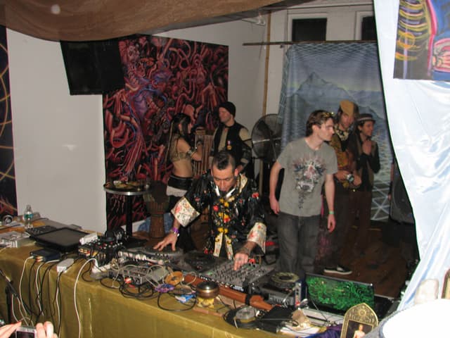 DJ at CoSM party