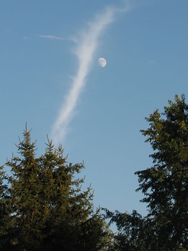 Odd cloud and moon