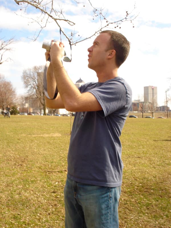Allen taking a photo