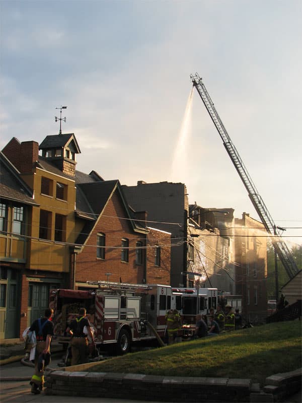 Nearby house fire