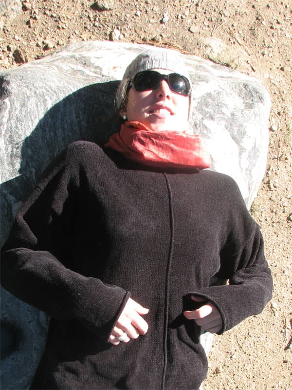Anna on the rocks