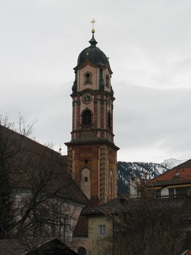 Painted clock tower